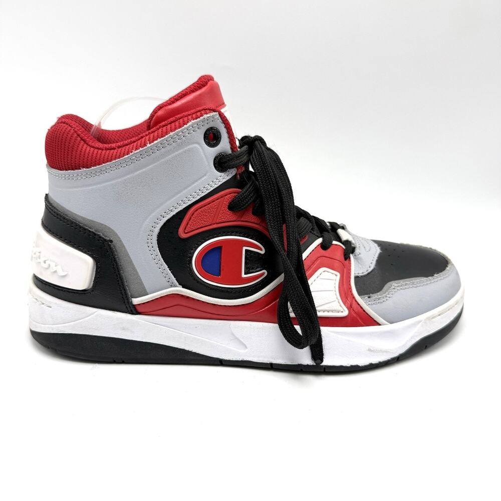 Champion Rezone Drill High Top Mens Size 8 Lace Up Athletic Sneakers Red Gray